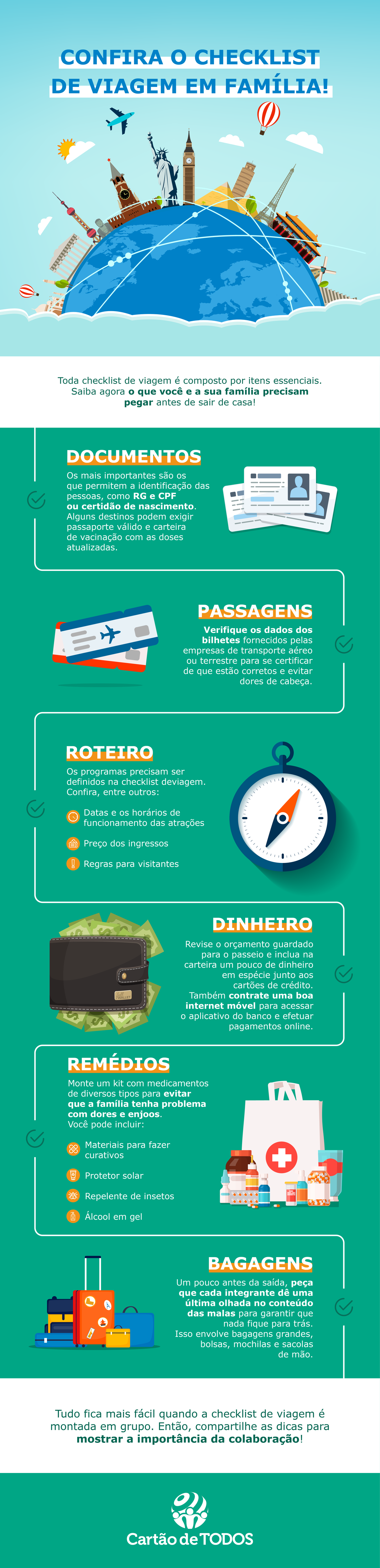 [Infográfico] - Confira o checklist de viagem em família!
